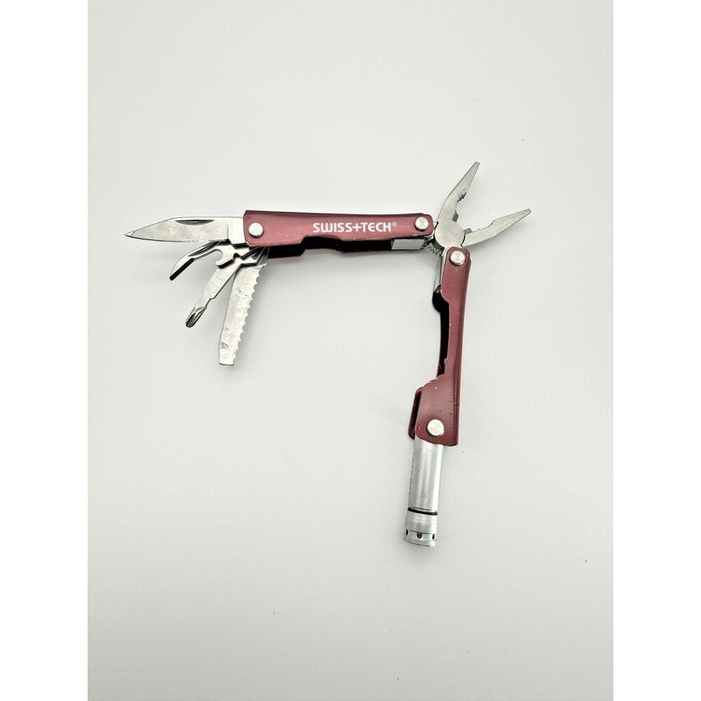 Swiss+Tech Multi Tool Pliers Knife Saw Screwdrivers LED Light EDC